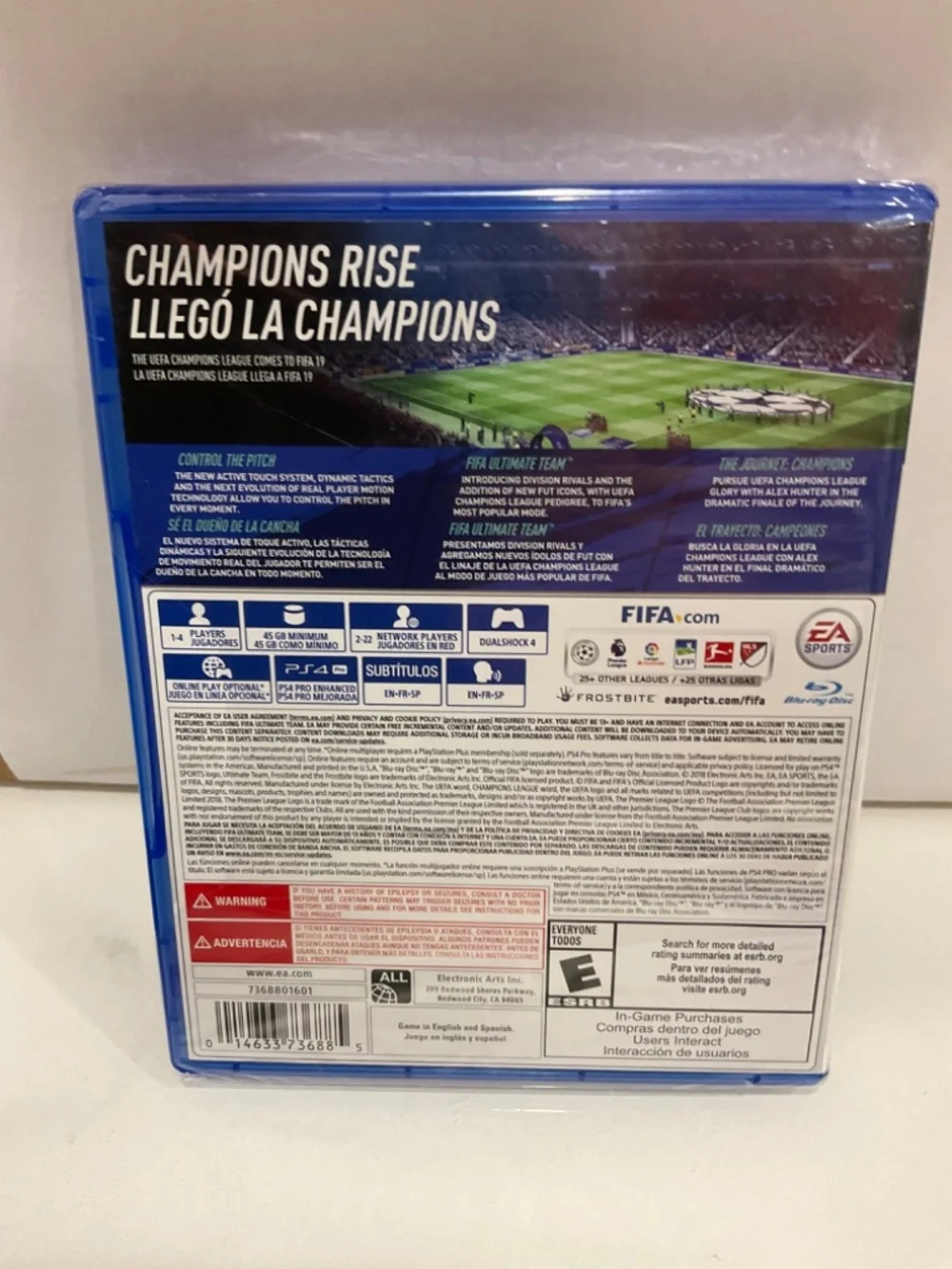 Sony PS4 Game FIFA19.  New. Original Packaging